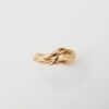 Golvende ring handgemaakt in verguld zilver